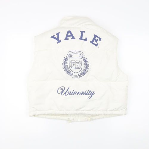 Yale University Women's White Puffer Waistcoat M