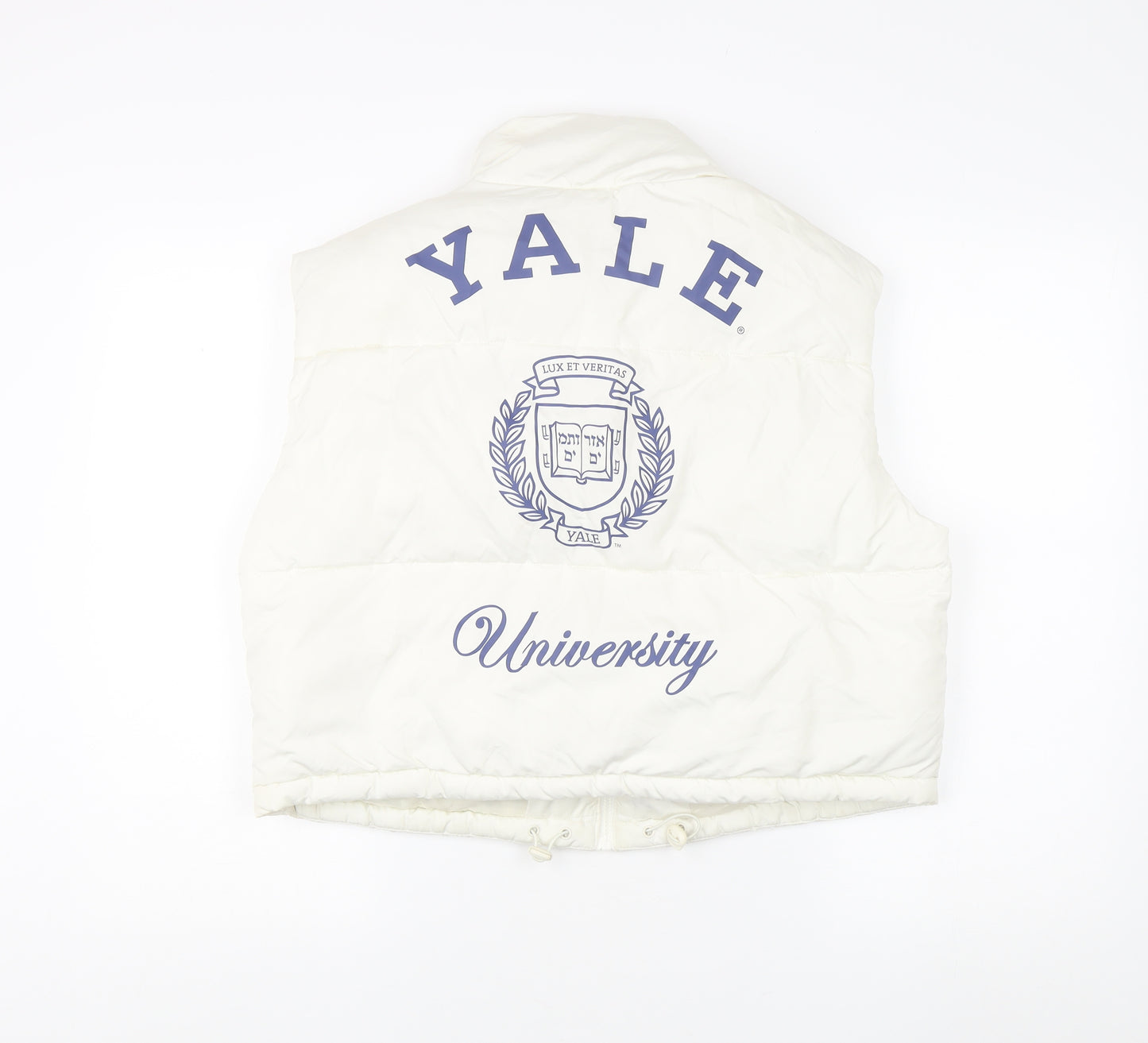 Yale University Women's White Puffer Waistcoat M