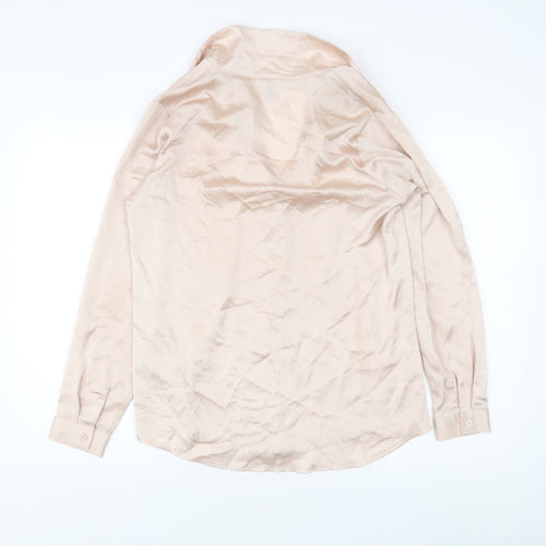 ASOS Women's Beige Blouse UK Size 8, Collared, Long Sleeve