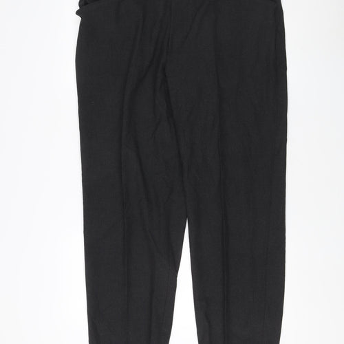 Linea Men's Black 40R Regular Trousers