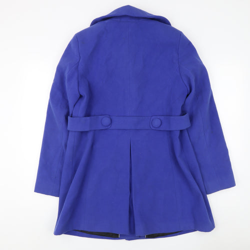 Marks & Spencer Women's Blue Mid-Length Coat, Size 14