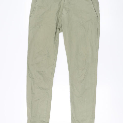 Zara Women's Green Chino Trousers Size 12