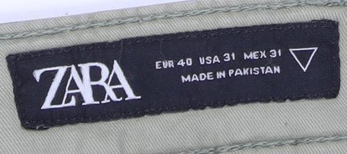 Zara Women's Green Chino Trousers Size 12