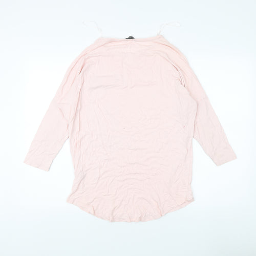 Select Women's Pink 3/4 Sleeve Boat Neck Top - Size 10