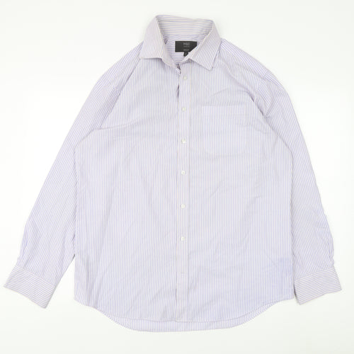 Marks and Spencer Men's Multicoloured Stripe Dress Shirt 16