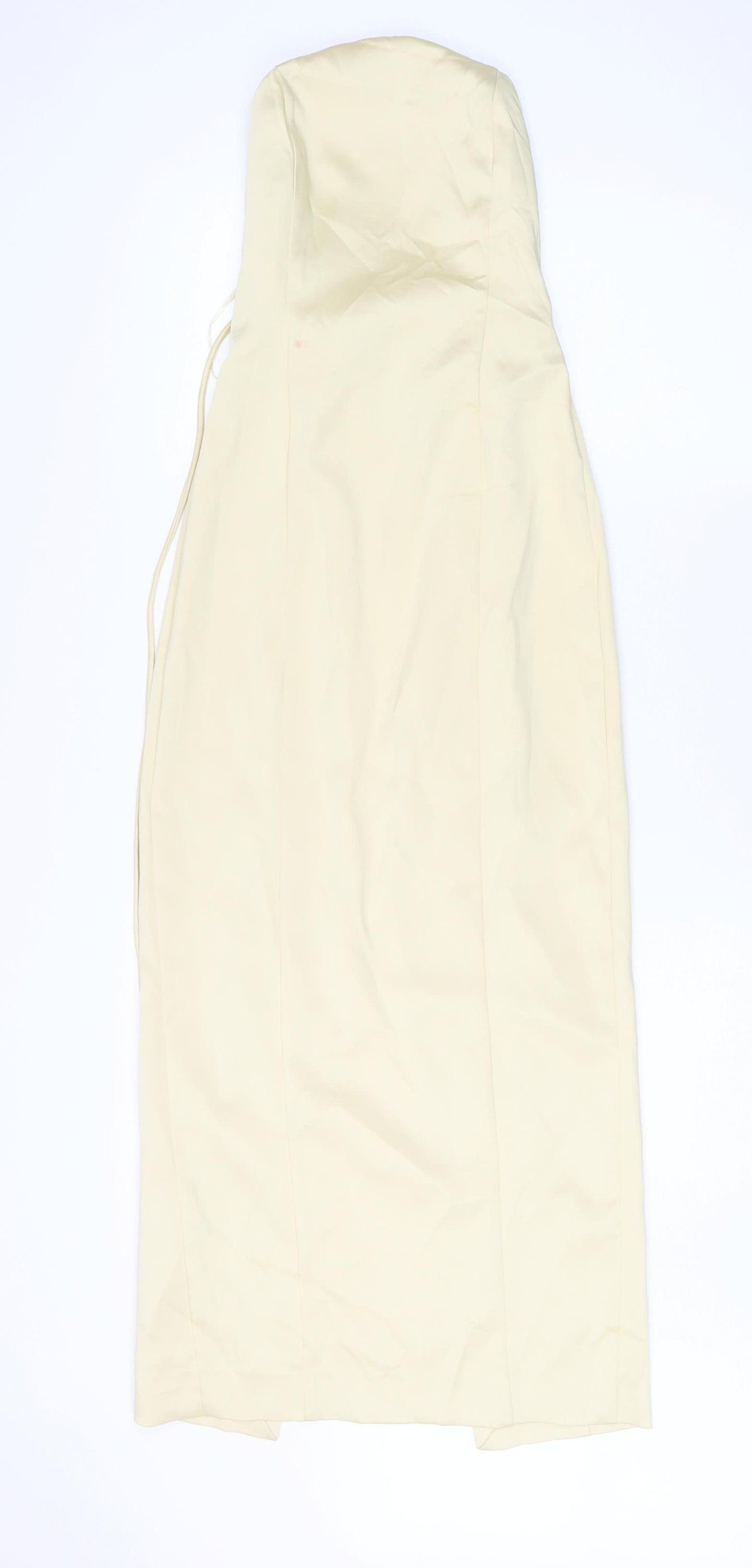 ZARA Ivory Strapless Sleeveless Dress XS Women