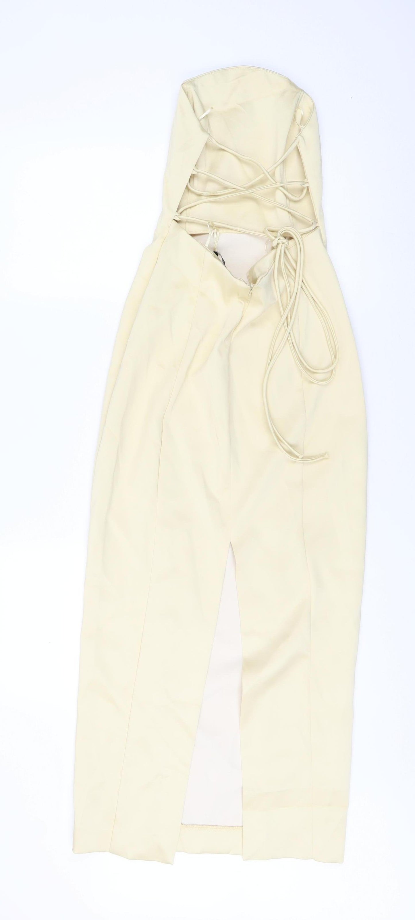 ZARA Ivory Strapless Sleeveless Dress XS Women