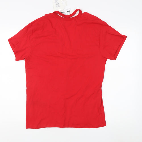 Tee and Cake Red Unisex Graphic T-Shirt, Size 10, Casual