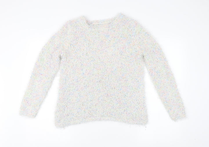 BHS Women's Ivory Chunky-Knit Pullover Jumper Size 16