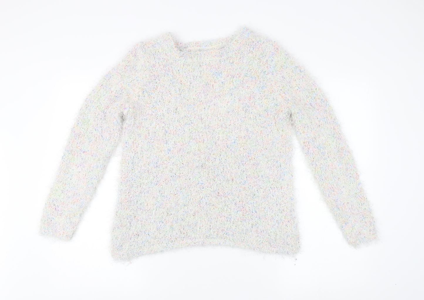 BHS Women's Ivory Chunky-Knit Pullover Jumper Size 16