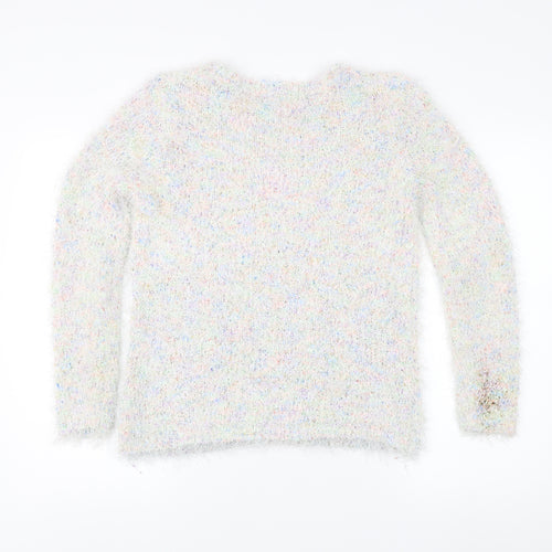 BHS Women's Ivory Chunky-Knit Pullover Jumper Size 16