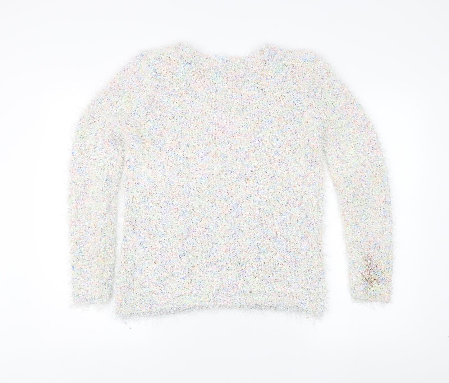 BHS Women's Ivory Chunky-Knit Pullover Jumper Size 16