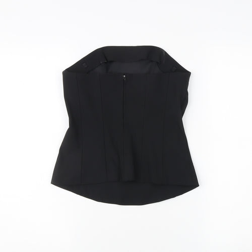 H&M Women's Black Sleeveless Corset-style Top - Size 12