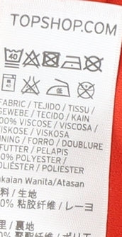 Topshop Orange Slip Dress Size 10 V-Neck Tall Women