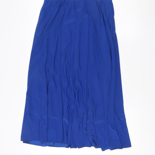 Forever by Michael Gold Women's Blue Midi Skirt L