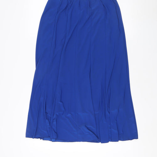 Forever by Michael Gold Women's Blue Midi Skirt L