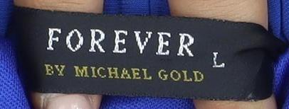 Forever by Michael Gold Women's Blue Midi Skirt L