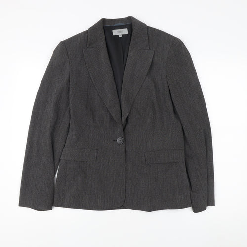 Marks and Spencer Grey Herringbone Blazer Size 12