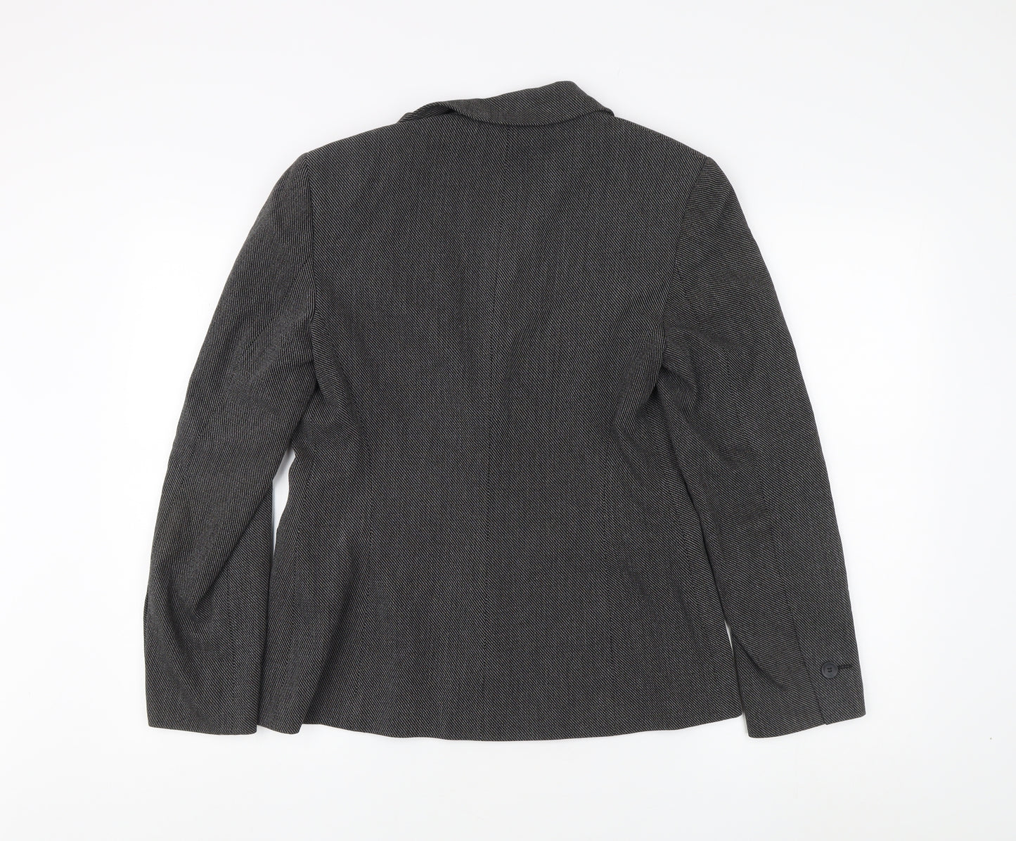 Marks and Spencer Grey Herringbone Blazer Size 12