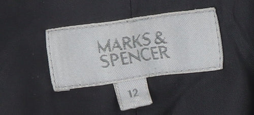 Marks and Spencer Grey Herringbone Blazer Size 12