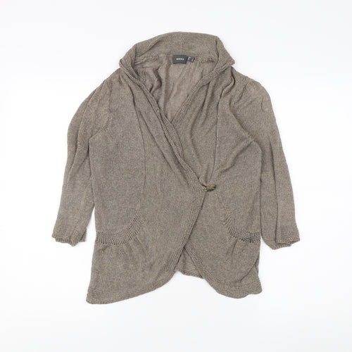 Mexx Women's Beige Cowl Neck Cardigan, Size L