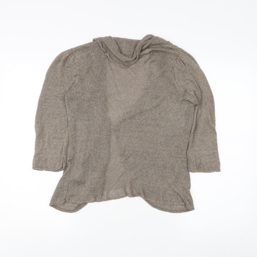 Mexx Women's Beige Cowl Neck Cardigan, Size L