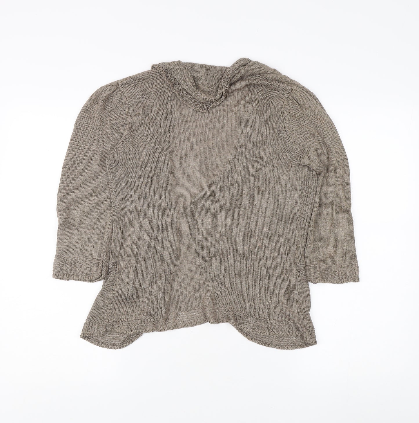 Mexx Women's Beige Cowl Neck Cardigan, Size L