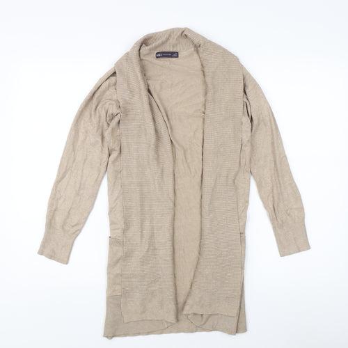 Marks and Spencer Women's Beige Open Front Cardigan XS