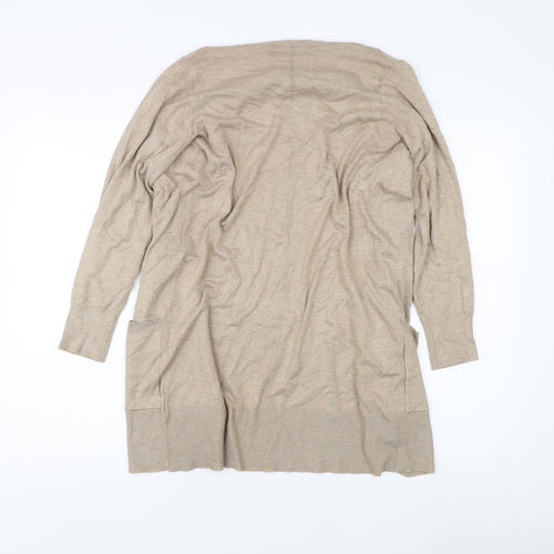 Marks and Spencer Women's Beige Open Front Cardigan XS