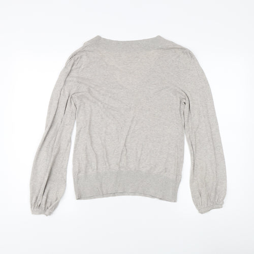 SoulCal Women's Grey V-Neck Pullover Jumper Size 14