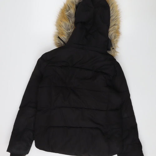 Topshop Women's Black Puffer Jacket Size 8