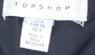 Topshop Women's Black Puffer Jacket Size 8