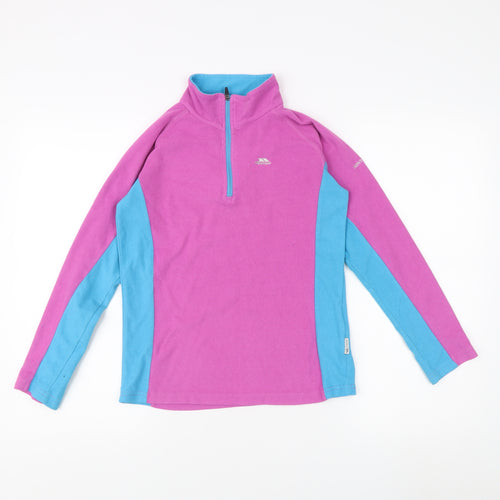Trespass Girls Purple Fleece 1/2 Zip Sweatshirt Size 146