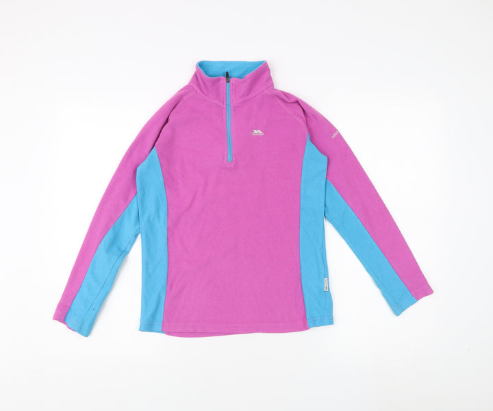 Trespass Girls Purple Fleece 1/2 Zip Sweatshirt Size 146