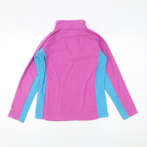 Trespass Girls Purple Fleece 1/2 Zip Sweatshirt Size 146