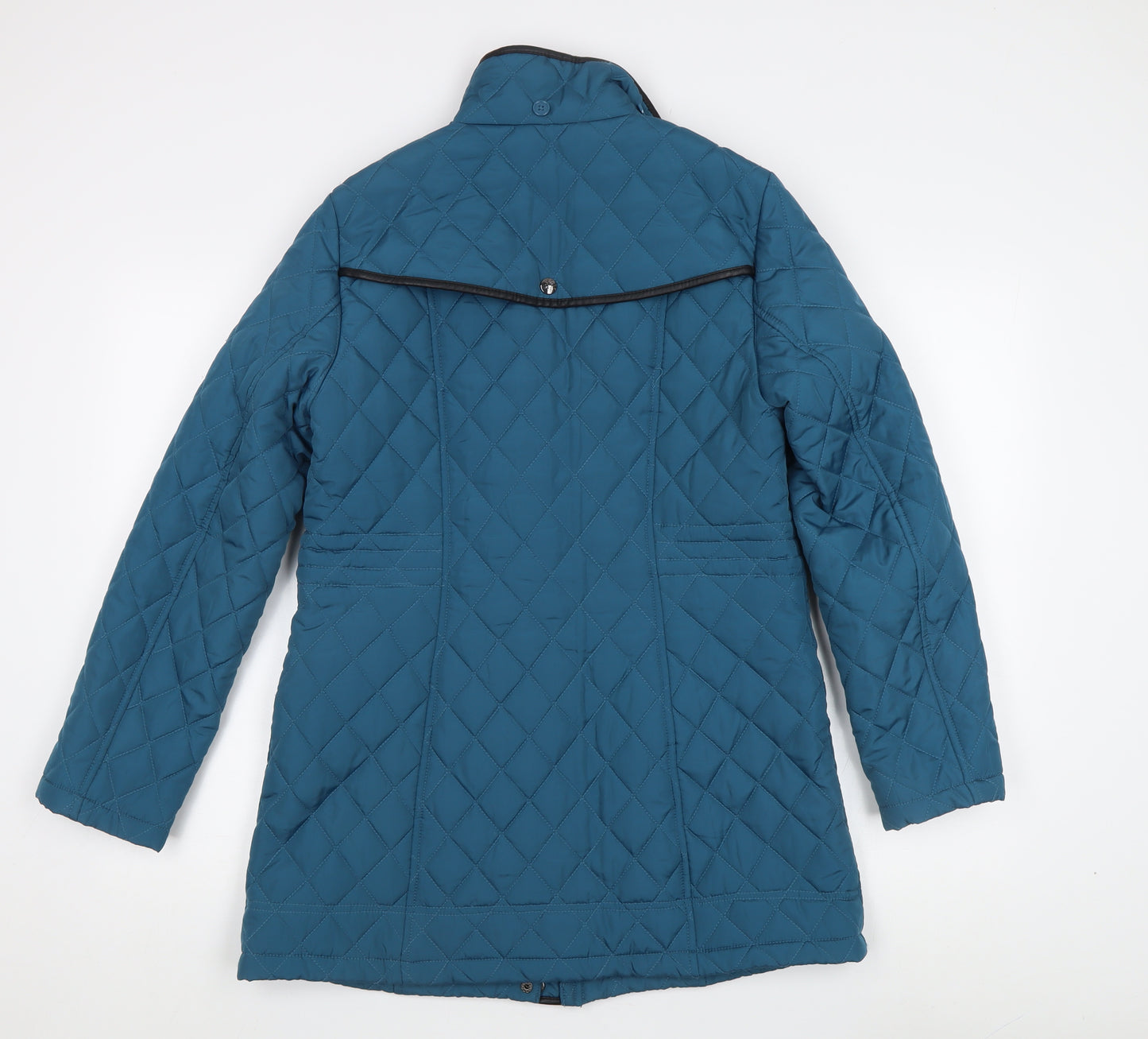 David Barry Women's Blue Quilted Coat Size 10