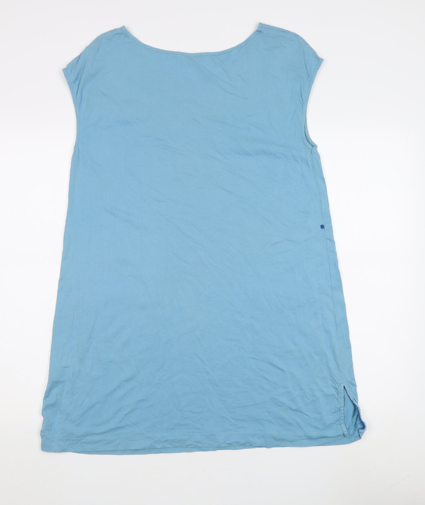 Boden Women's Blue Sleeveless T-Shirt, Medium, Casual