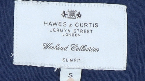 Hawes & Curtis Men's Blue Slim Fit Casual Shirt