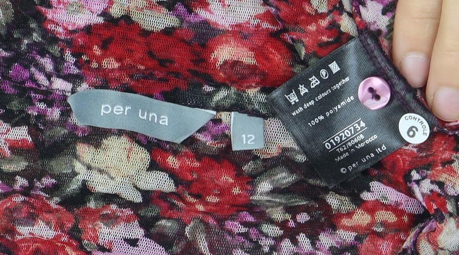 Per Una Women's Multicoloured Floral Blouse Size 12