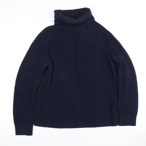 Jigsaw Women's Blue Wool Roll Neck Jumper S