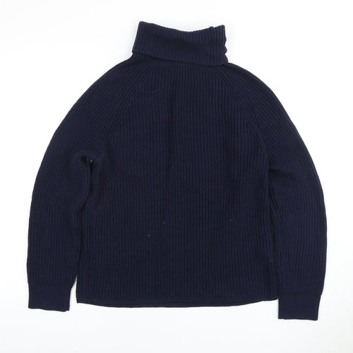 Jigsaw Women's Blue Wool Roll Neck Jumper S