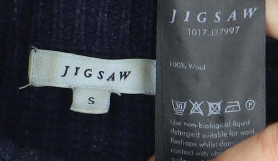 Jigsaw Women's Blue Wool Roll Neck Jumper S