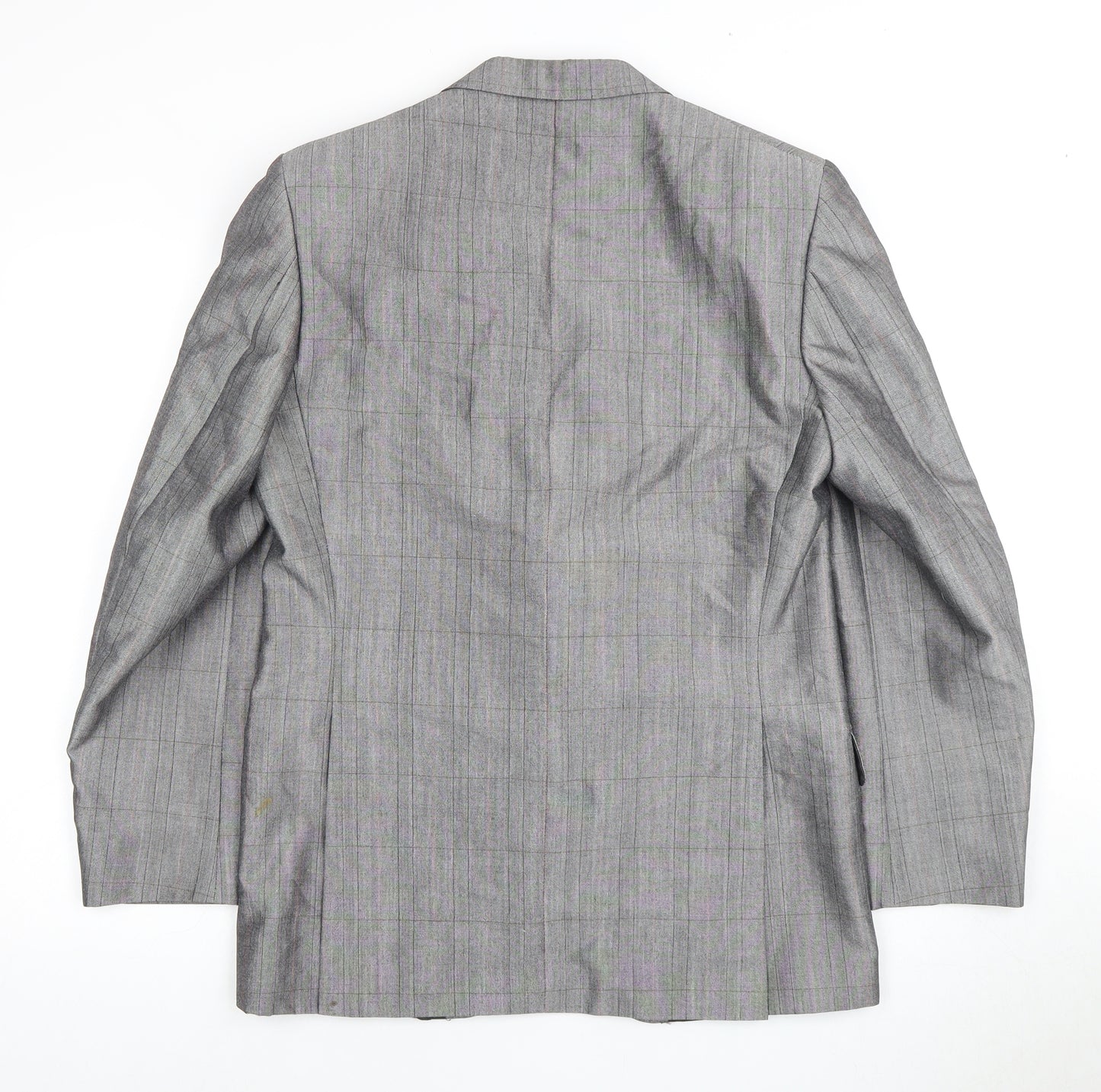 Chatsworth Men's Grey Plaid Blazer - 38 Regular Notch Lapel
