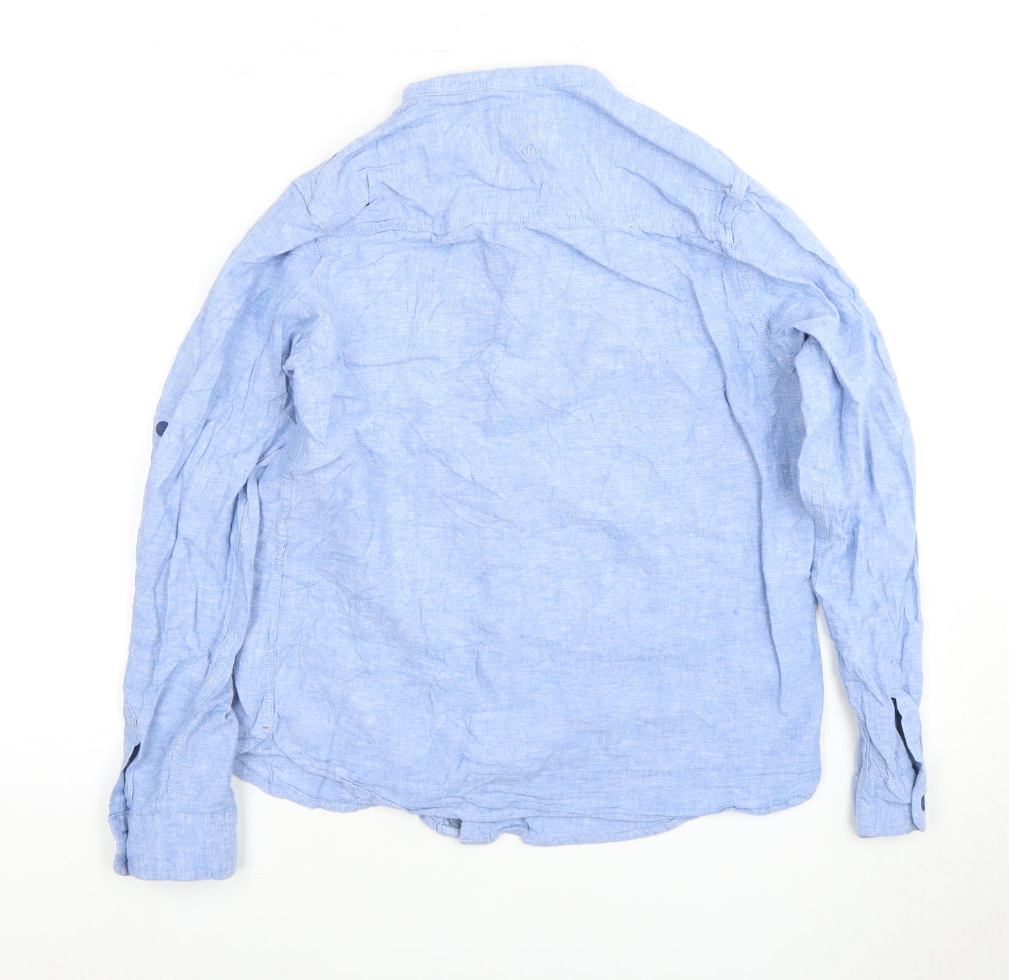 Fattace Boys Blue Button-Up Shirt, Size 12-13 Years