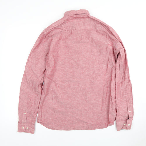 Jack & Jones Men's Red Small Casual Long Sleeve Shirt