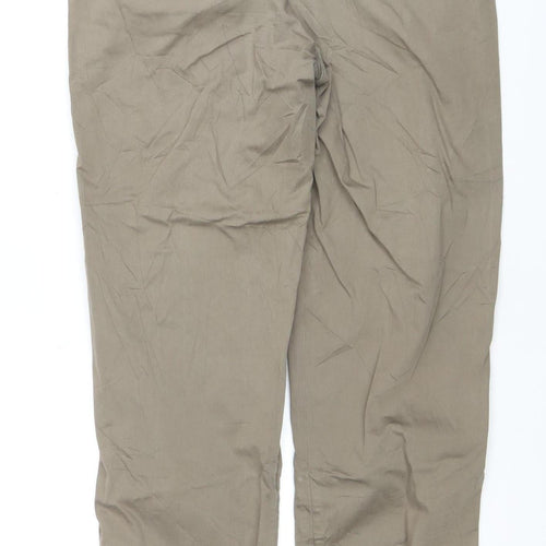 Reiss Women's Beige Cotton Trousers Size 10