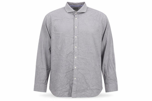 Front view of Jaeger Men's Check Regular Fit Cotton Dress Shirt L