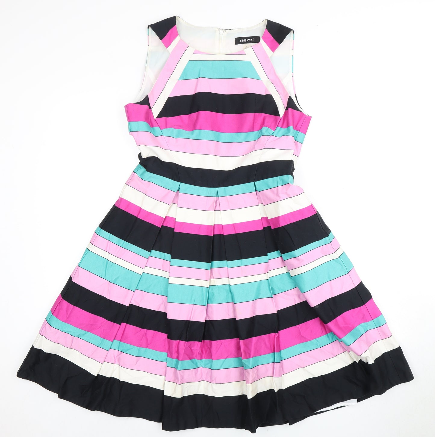 Nine West Women's Striped Fit & Flare Dress, Size 6