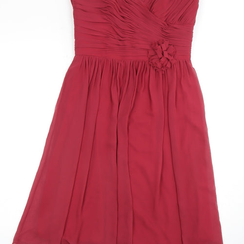 Dessy Collection Women's Red Strapless Dress, Size 8
