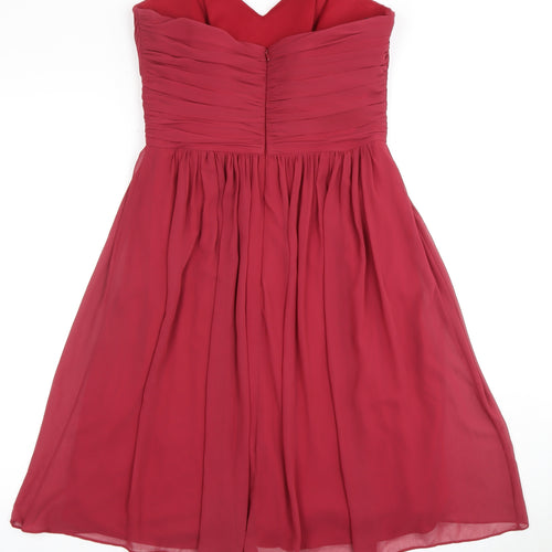 Dessy Collection Women's Red Strapless Dress, Size 8